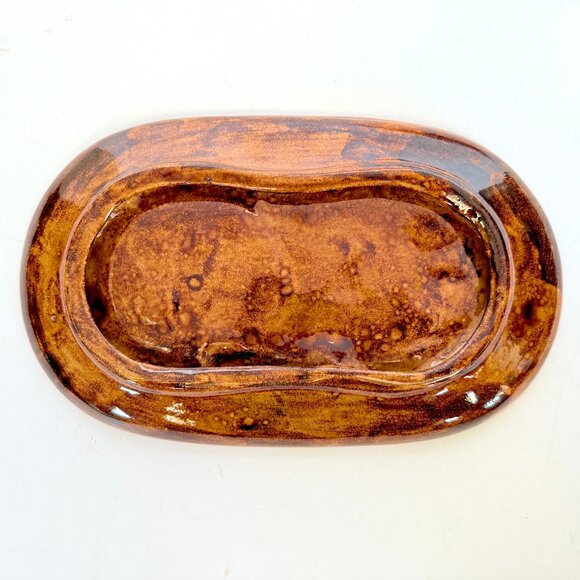 Vintage 70s Cottagecore Arnel's Merry Mushroom Ceramic Mug and Tray Snack Set - Picture 7 of 17